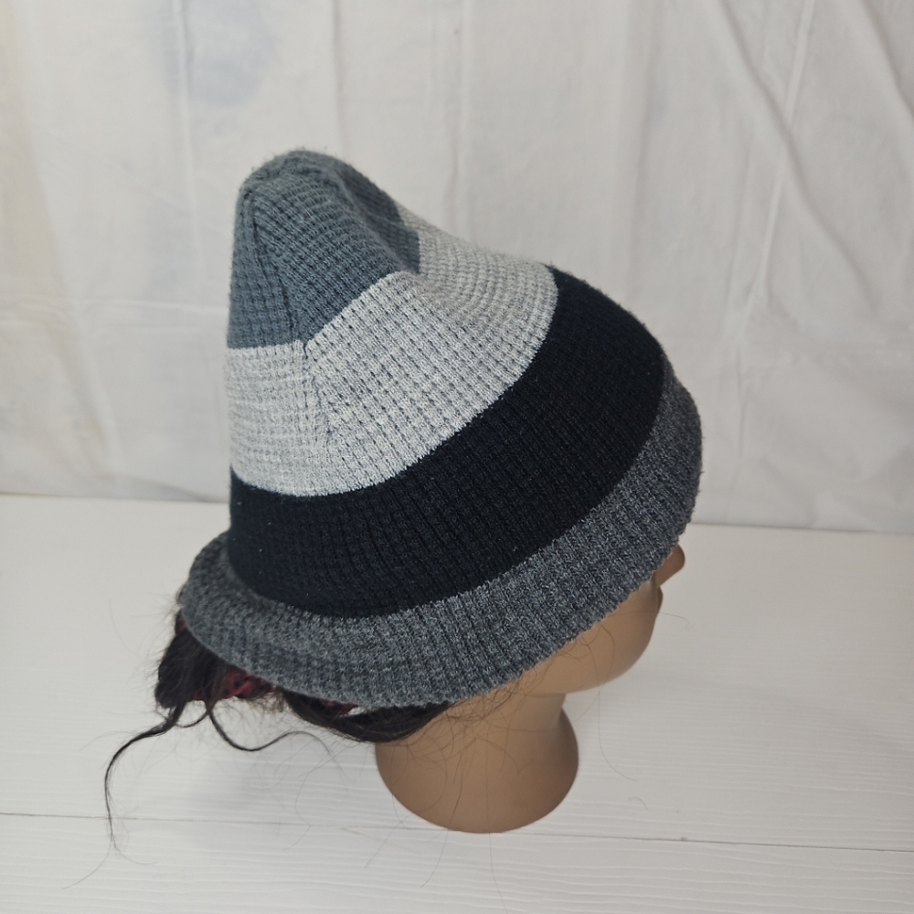 🎁Color Block Casual Solid Unisex Beanie Knitting Hat Winter Black Gray One Size - Picture 4 of 14